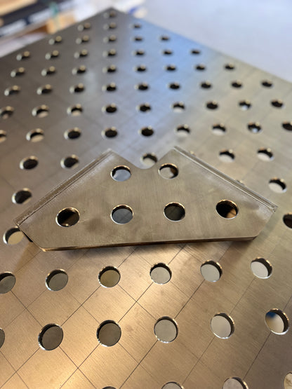 Squadra di serraggio destra 250x250x60 10 mm Ø28