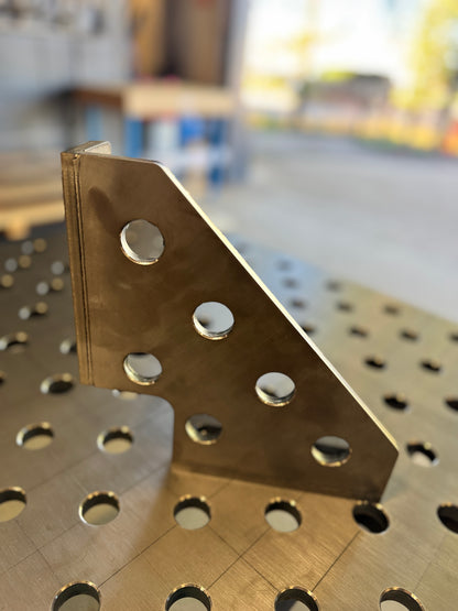 Squadra di serraggio destra 250x250x60 10 mm Ø28